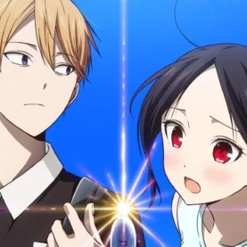Miyuki Shirogane e Kaguya Shinomiya em pôster do especial de Kaguya-sama: Love Is War