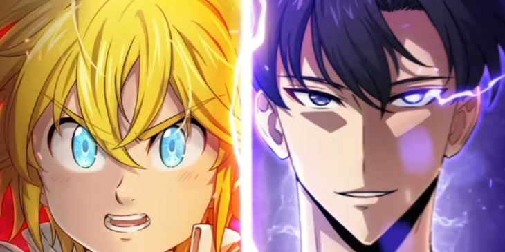 Meliodas e Sung Jinwoo em crossover de Solo Leveling com The Seven Deadly Sins: Grand Cross