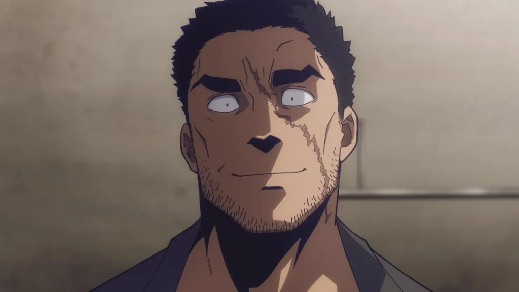 Knuckleduster sem disfarce em cena do final de temporada de My Hero Academia: Vigilantes