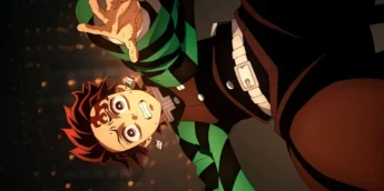 Queda de Tanjiro em cena de Demon Slayer: Castelo Infinito