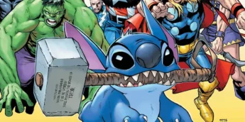 Stitch com martelo de Thor
