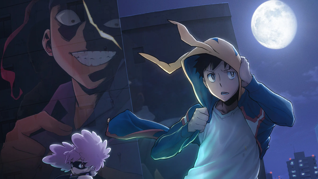 Koichi e Pop em arte promocional da 2ª temporada de My Hero Academia: Vigilantes