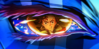 Tanjiro enfrenta Akaza em cena do primeiro filme de Demon Slayer: Castelo Infinito