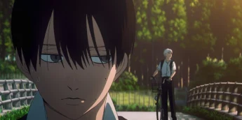 Yoshiki e Hikaru em cena do Episódio 1 de O Verão em que Hikaru Morreu