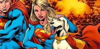 Supergirl e Krypto em quadrinho da DC Comics
