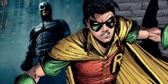 Robin e Batman da trilogia de Christopher Nolan