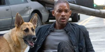 Will Smith e cachorro em Eu sou a Lenda