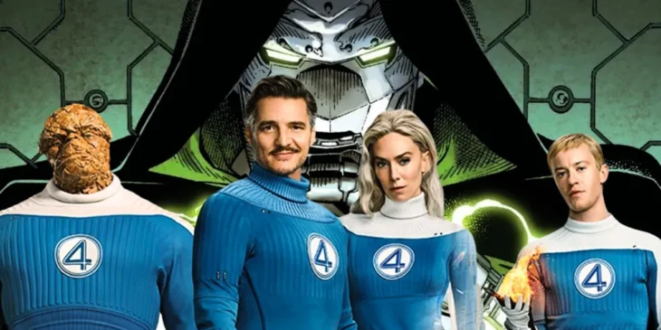 Quarteto Fantástico diante do Doutor Destino, de Avengers Doomsday