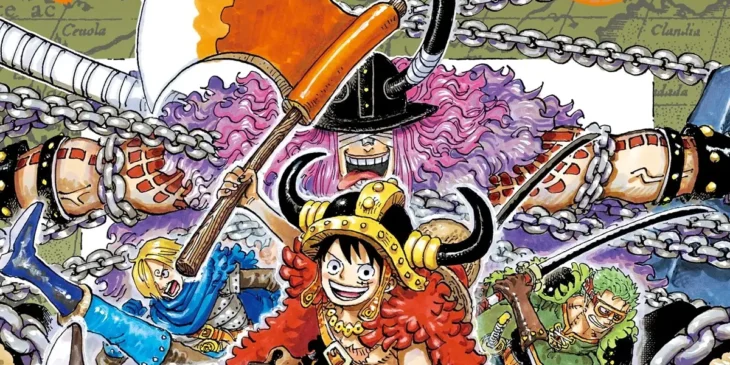 Loki e Chapéus de Palha em arte de capa do Volume 111 de One Piece