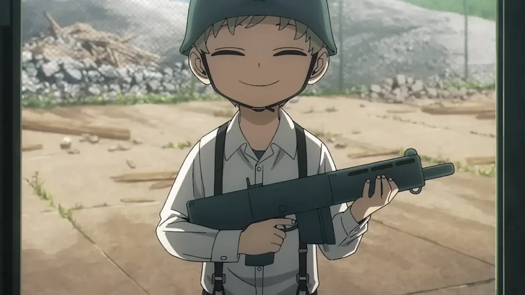 Loid Forger criança durante a guerra em cena da 3ª temporada de SPY x FAMILY