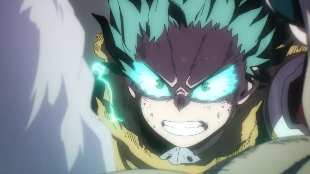 Deku enfrenta Shigaraki em cena da temporada final de My Hero Academia