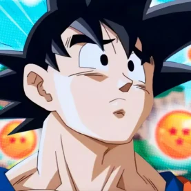 Goku com expressão triste em Dragon Ball