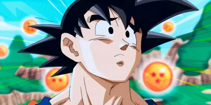 Goku com expressão triste em Dragon Ball
