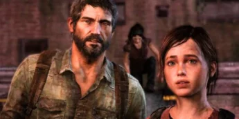 Joel e Ellie no jogo de The Last of Us