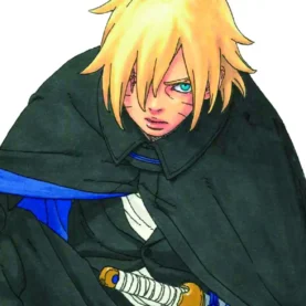 Boruto Uzumaki em capa do Volume 4 de Boruto: Two Blue Vortex