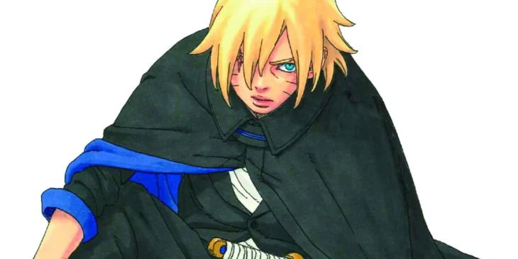 Boruto Uzumaki em capa do Volume 4 de Boruto: Two Blue Vortex