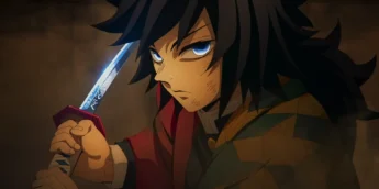 Giyu Tomioka em cena de Demon Slayer: Castelo Inifnito