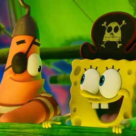Bob Esponja e Patrick Estrela em Em Busca da Calça Quadrada