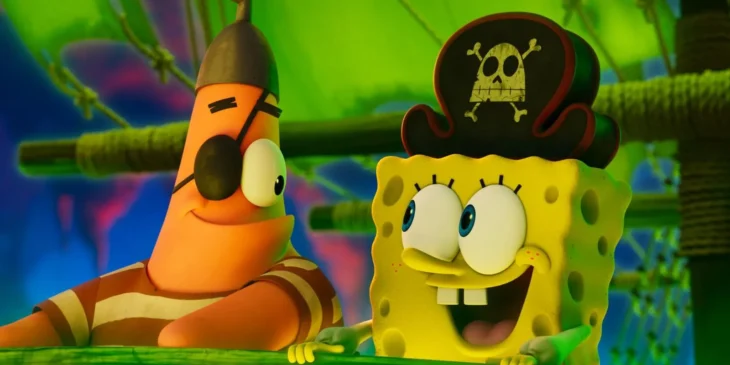 Bob Esponja e Patrick Estrela em Em Busca da Calça Quadrada