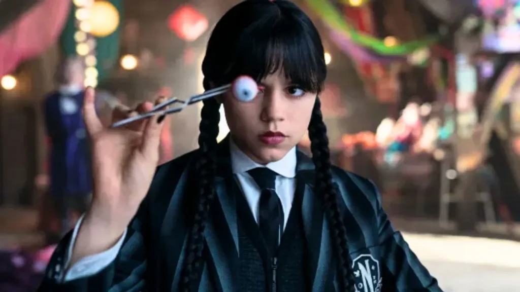 Jenna Ortega na Escola Nunca Mais como Wandinha
