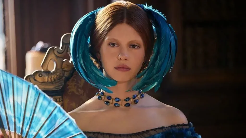 Mia Goth em Frankenstein, de Guillermo del Toro