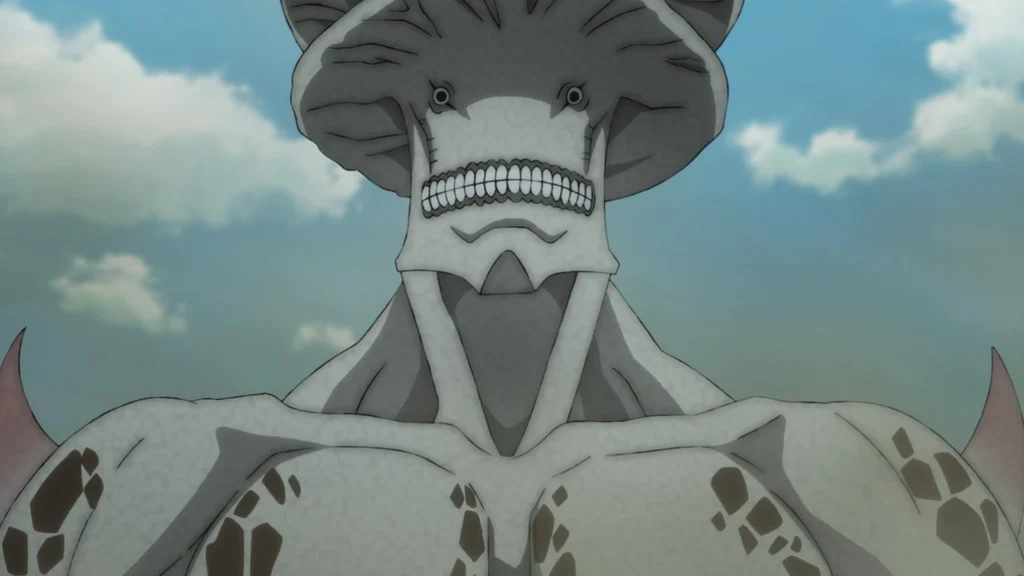 Kaiju No. 9 em cena do Episódio 3 da 2ª temporada de Kaiju No. 8