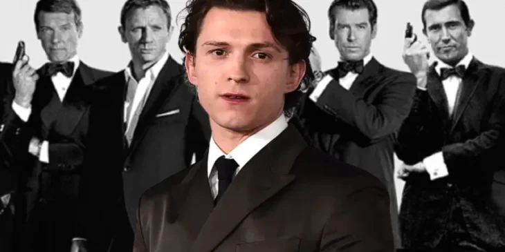 Tom Holland e atores de James Bond