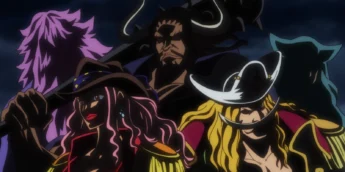 Tripulação de Rocks D. Xebec em cena de One Piece