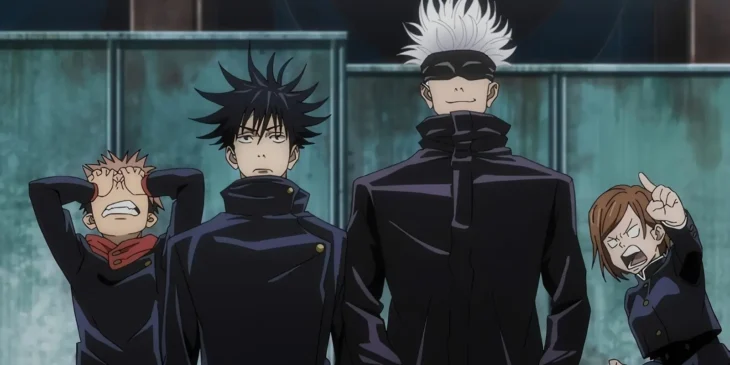 Itadori. Fushiguro, Gojo e Kugisaki em Jujutsu Kaisen
