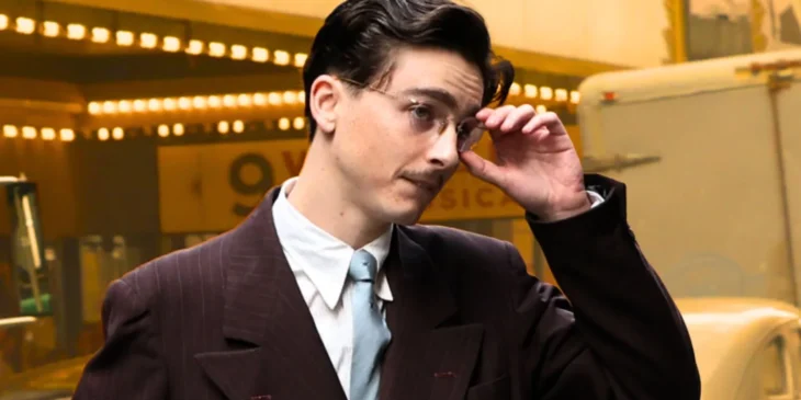 Timothée Chalamet com visual de Marty Supreme