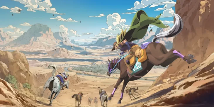Corrida de cavalos em JoJo's Bizarre Adventure: Steel Ball Run