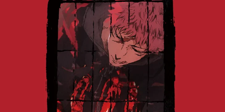 Yuji Itadori em pôster de Jujutsu Kaisen: Jogo do Abate