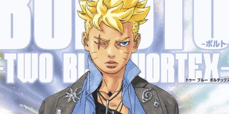 Boruto Uzumaki em arte colorida do Capítulo 22 de Boruto: Two Blue Vortex