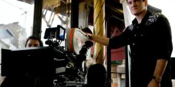 Quentin Tarantino no set de Bastardos Inglórios