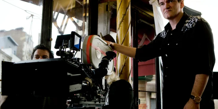 Quentin Tarantino no set de Bastardos Inglórios