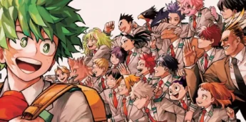 Deku e personagens de My Hero Academia