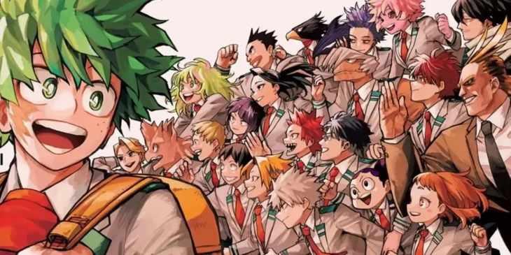 Deku e personagens de My Hero Academia
