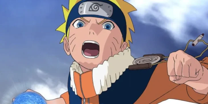Naruto Uzumaki lançando um Rasengan