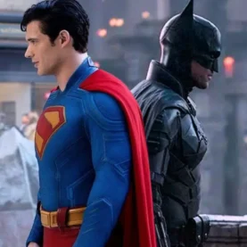 Superman de David Corenswet e Batman de Robert Pattinson