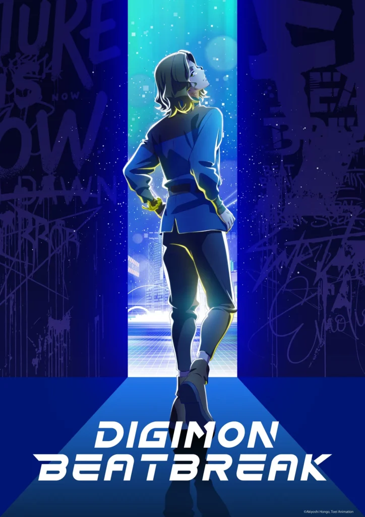 Cartaz de Digimon Beatbreak destacando Kyo Sawashiro