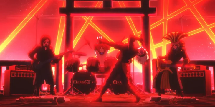 Apresentação da banda HAYASii em cena do Episódio 6 da 2ª temporada de DAN DA DAN