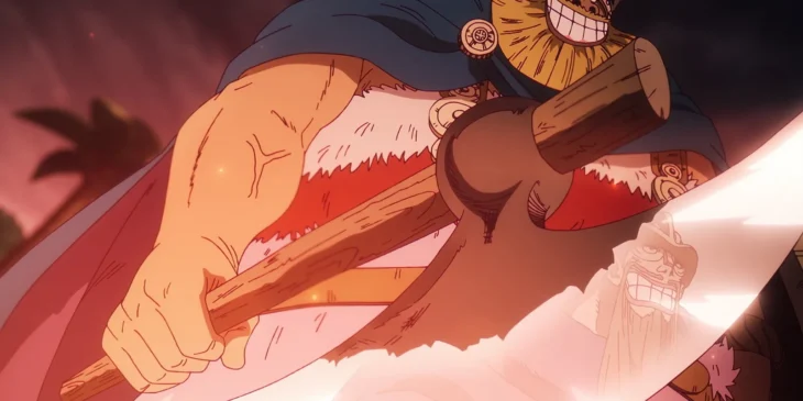 Brogy com seu machado em cena do Episódio 1.141 de One Piece