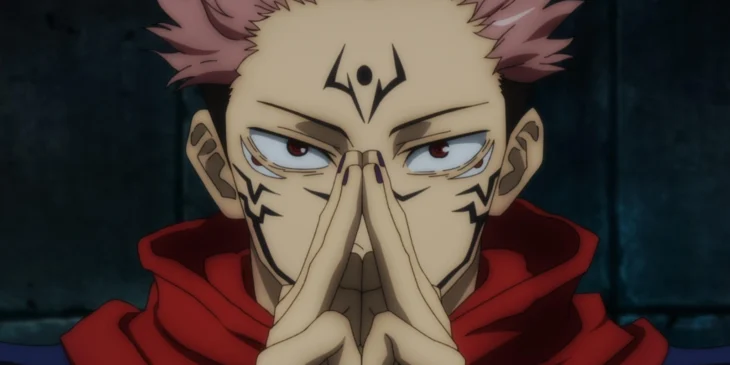 Sukuna em cena de Jujutsu Kaisen