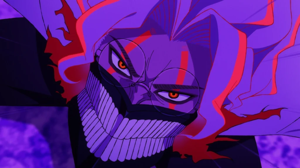 Okarun enfrentando o Olho Demoníaco em cena do Episódio 21 de DAN DA DAN