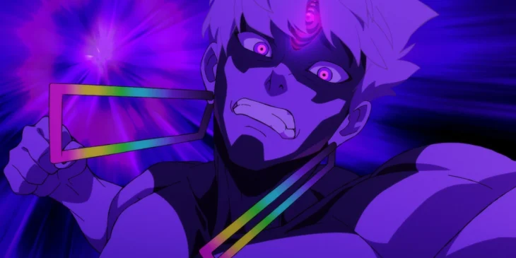 Olho Demoníaco enfrentando Okarun em cena do Episódio 21 de DAN DA DAN
