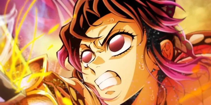 Shinobu Kocho enfrentando Doma em vídeo promocional do primeiro filme de Demon Slayer: Castelo Infinito