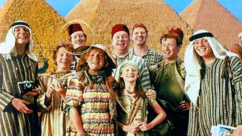 Charlie Weasley em fotografia dos filmes de Harry Potter