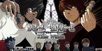 Kira e L em imagem promocional do jogo Death Note Killer Within