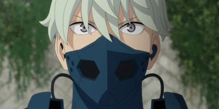Reno Ichikawa com traje do número 6 em cena do Episódio 19 de Kaiju No. 8
