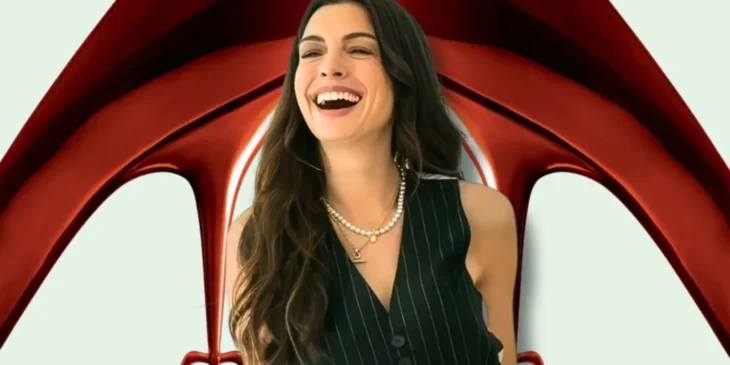 Anne Hathaway em set de O Diabo Veste Prada 2